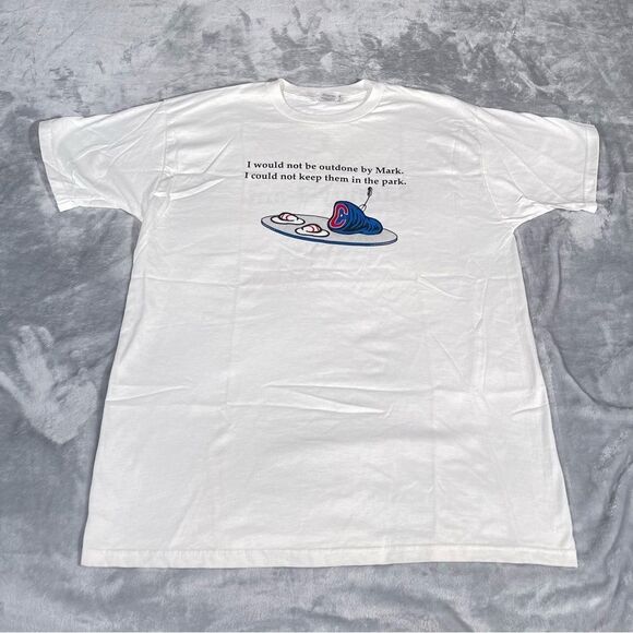Vintage Chicago Cubs Sammy Sosa T Shirt Mens XL Dr Seuss Parody Y2K White - Picture 2 of 8